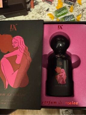Sephora Black & Pink Parfum Bottle with Illustrated Pink Artwork